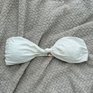 White Fox Boutique White Bandeau Bikini Top